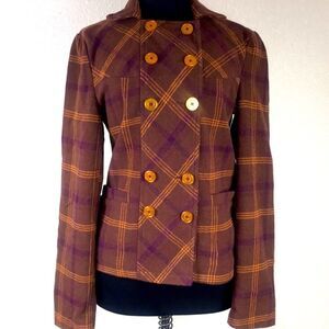 VINTAGE WOMAN VOLCOM PEA COAT JACKET SIZE S